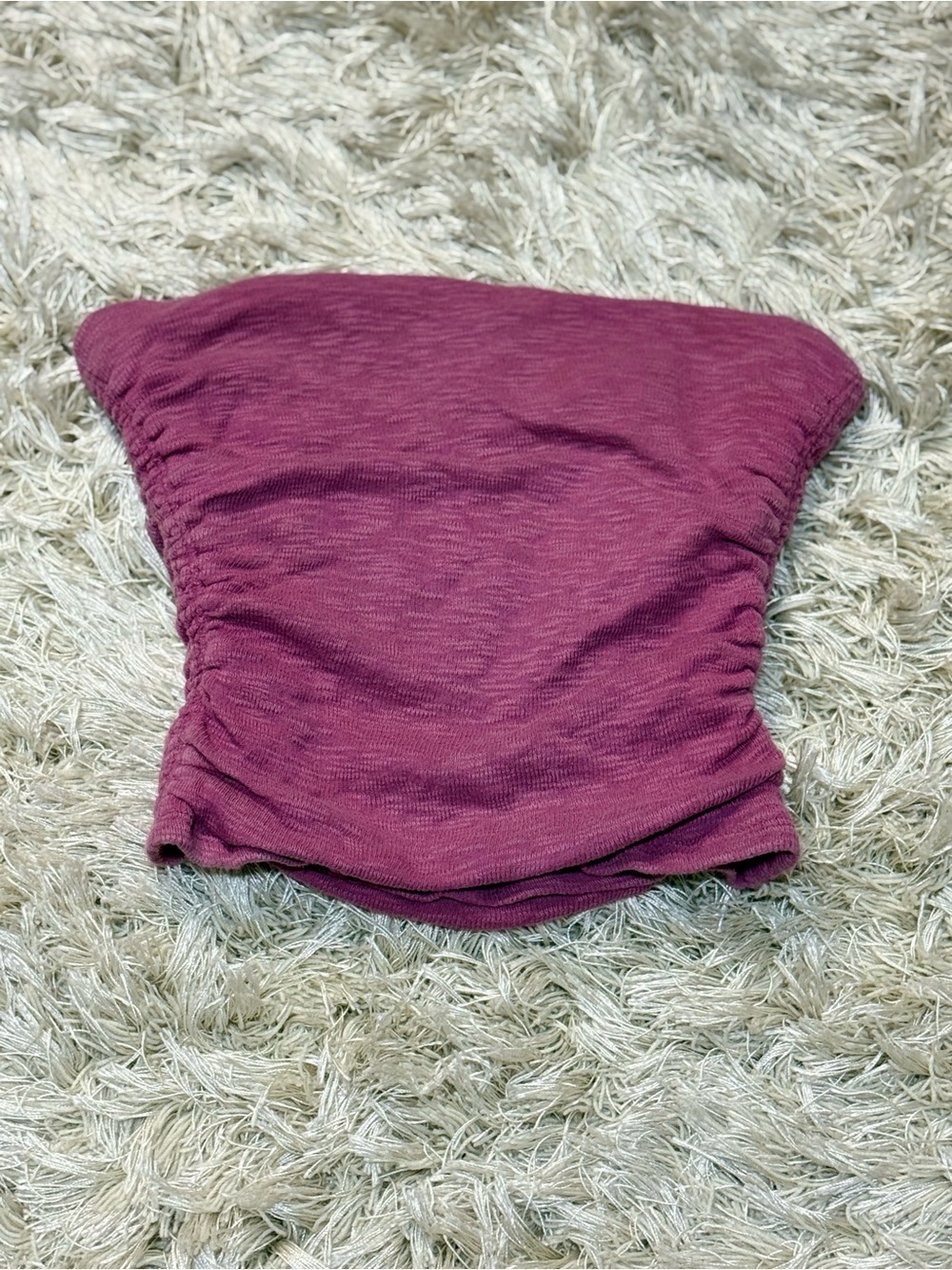 Free People Tube Top Fuchsia Strapless Crop Top XS/S - Picture 2 of 16